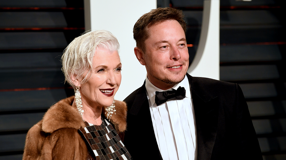 Maye Musk and Elon Musk