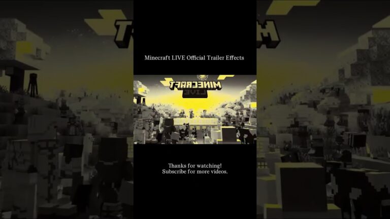 Minecraft LIVE Official Trailer Effects
