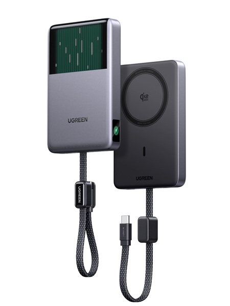 The UGREEN Magnetic Power Bank with a huge 10,000mAh battery and 25W Qi2 charging.