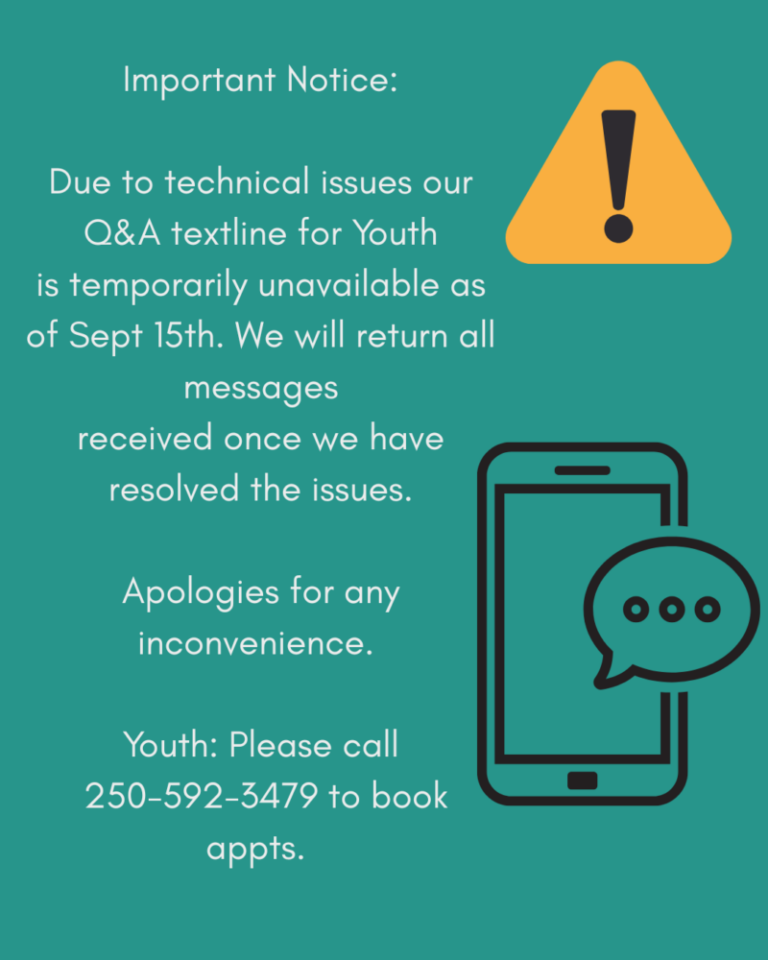 Textline Notice | Island Sexual Health