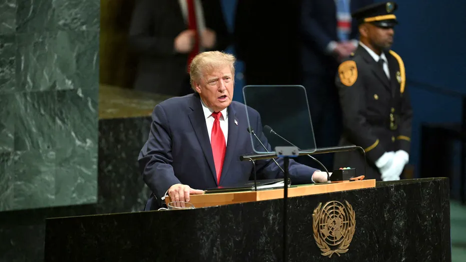 President Donald Trump at the UNGA.