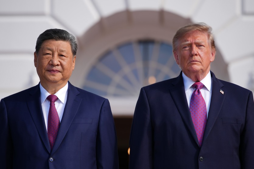 U S President Donald Trump stands President