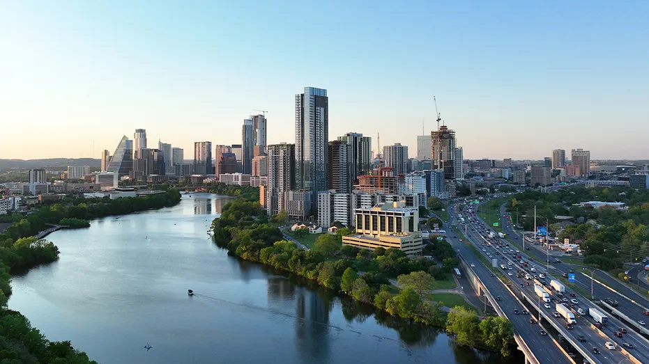 Aerial view of Austin, Texas.