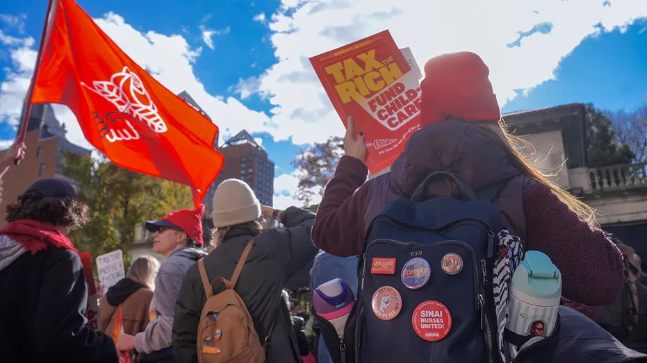 Democratic Socialists of America hold rally