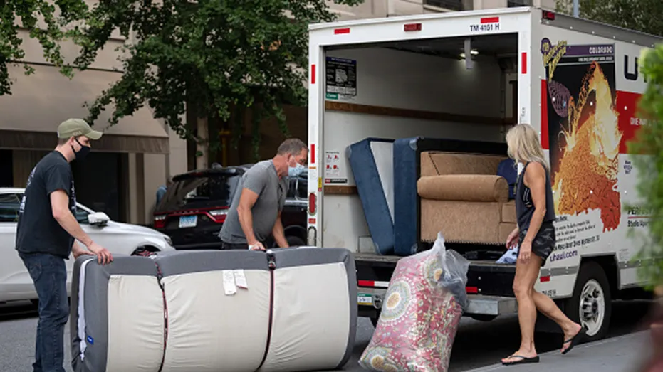 People loading a U-haul
