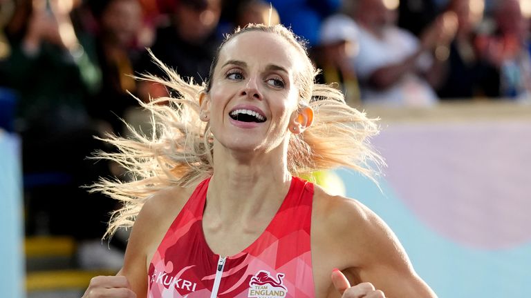 Georgia Hunter-Bell celebrated winning Commonwealth gold in the 800m this summer