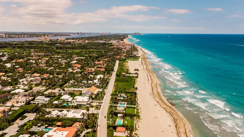 Aerial view of Palm Beach Island