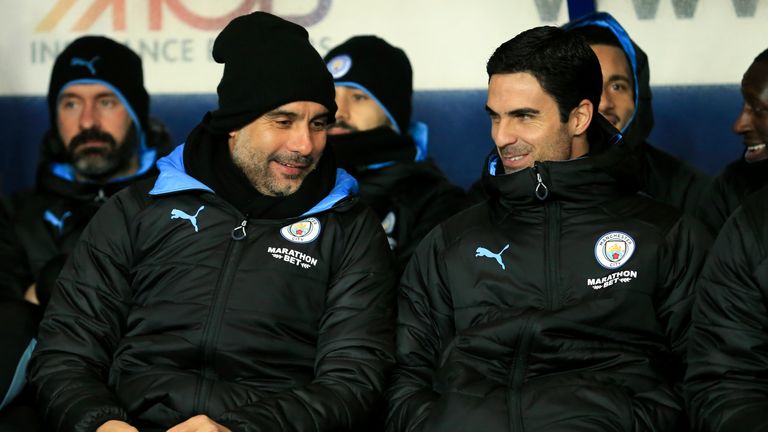 Arteta worked with Pep Guardiola at Man City