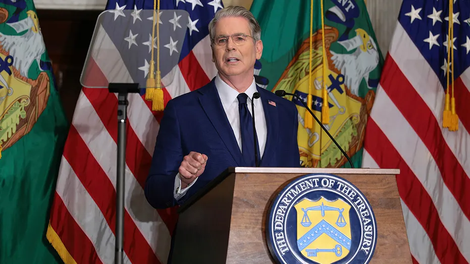 Scott Bessent speaking at the Treasury