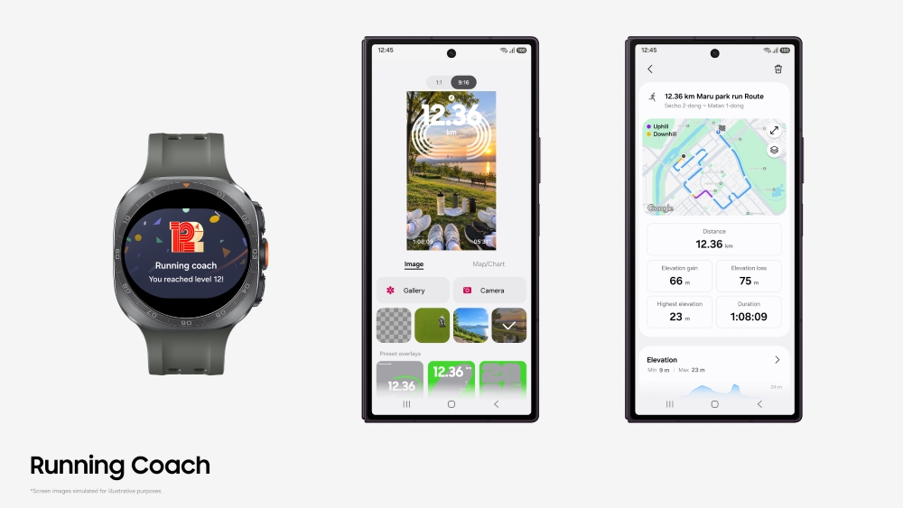 The Running Coach receives a continued partnership with Strava to import running routes, and its training levels end at 12, up from 10.