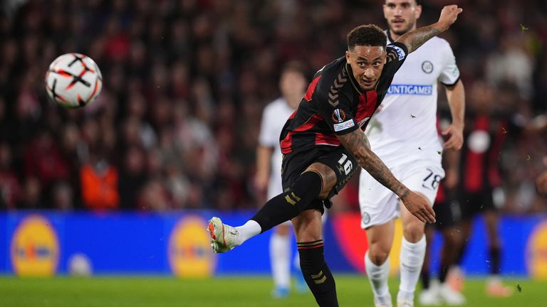 Marcus Tavernier hit the post in the first half for Bournemouth against Sturm Graz