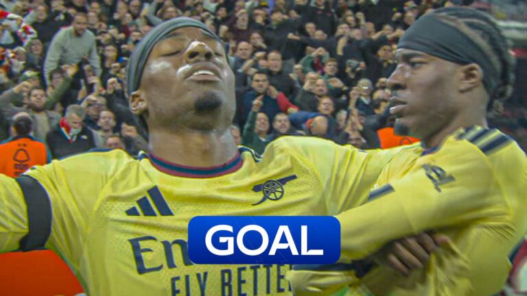 Arsenal breakthrough! Madueke's deflected strike sees visitors in front