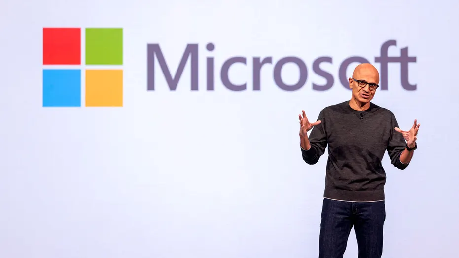 Microsoft CEO Satya Nadella speaking.