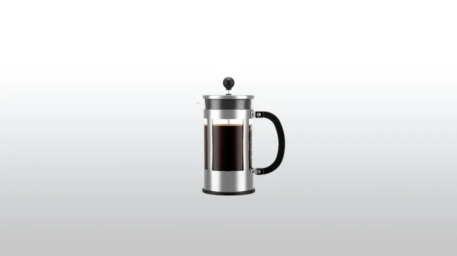 Bodum French press coffee maker.