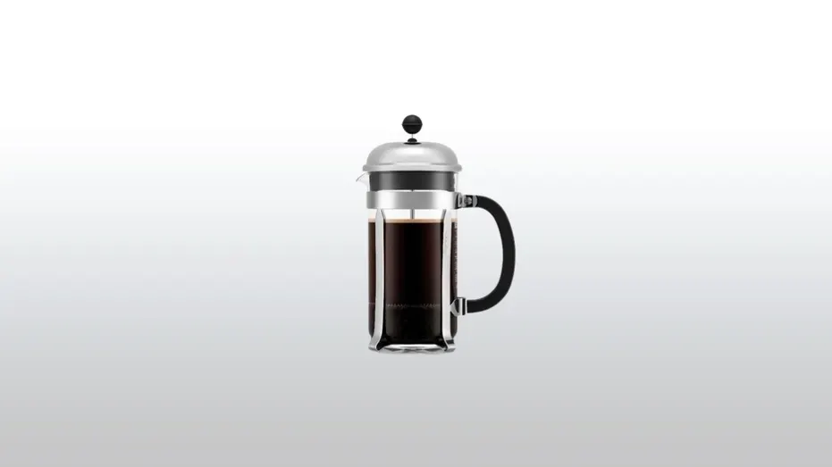 Bodum French press coffee maker.