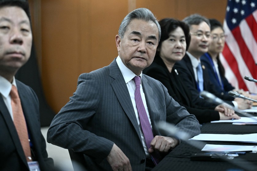 China's Foreign Minister Wang Yi looks bilateral