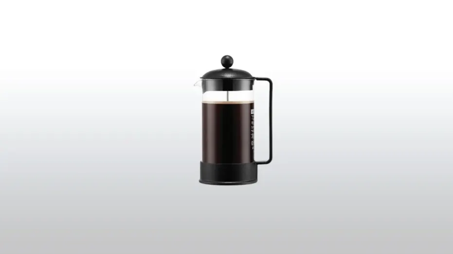 Bodum French press coffee maker.