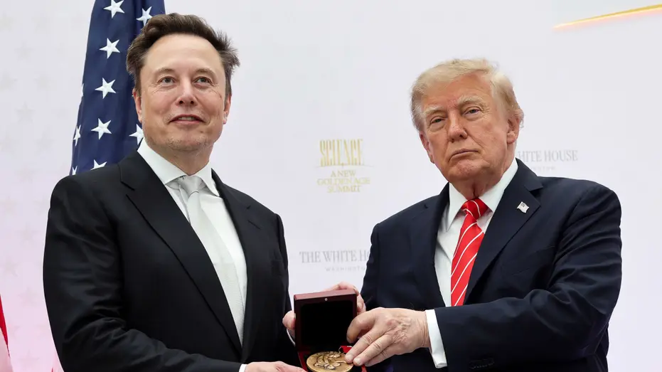 Elon Musk and President Donald Trump