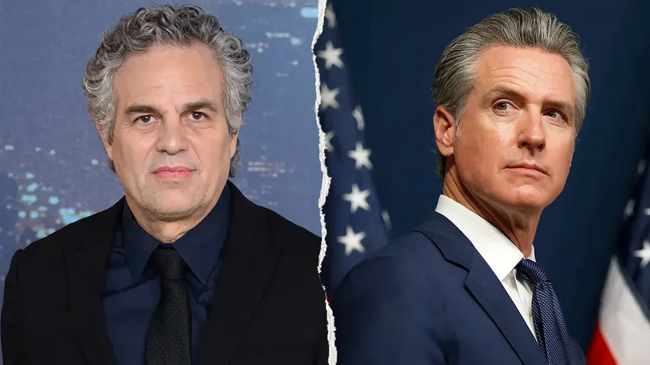 Mark Ruffalo and California Gov. Gavin Newsom