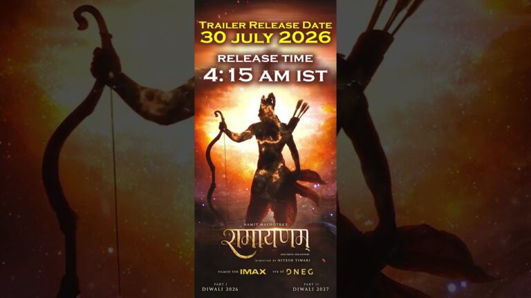 RAMAYANA Official Trailer Release Date & Time Announced! π© | Ranbir Kapoor, Yash, Sai Pallavi