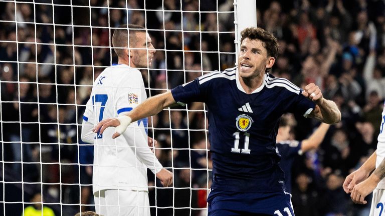 Ryan Christie gave Scotland the half-time lead 