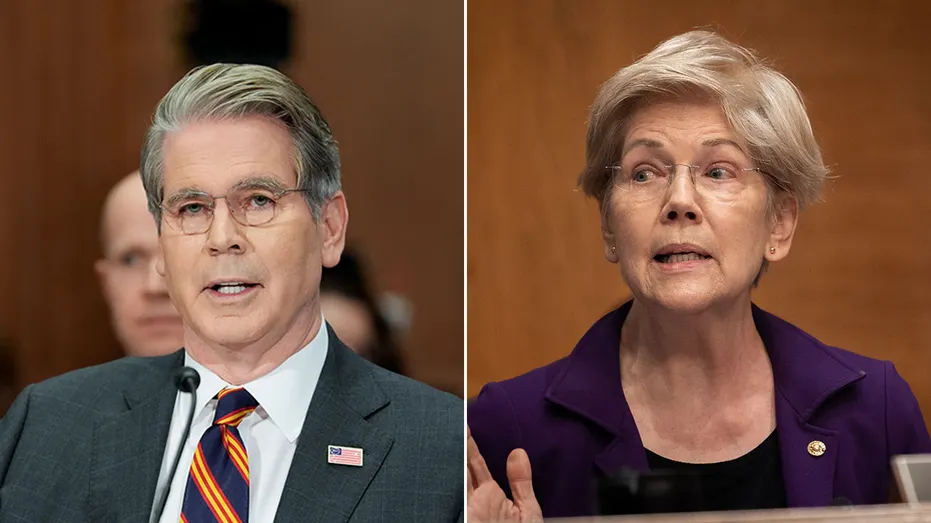 Split of Scott Bessent and Elizabeth Warren