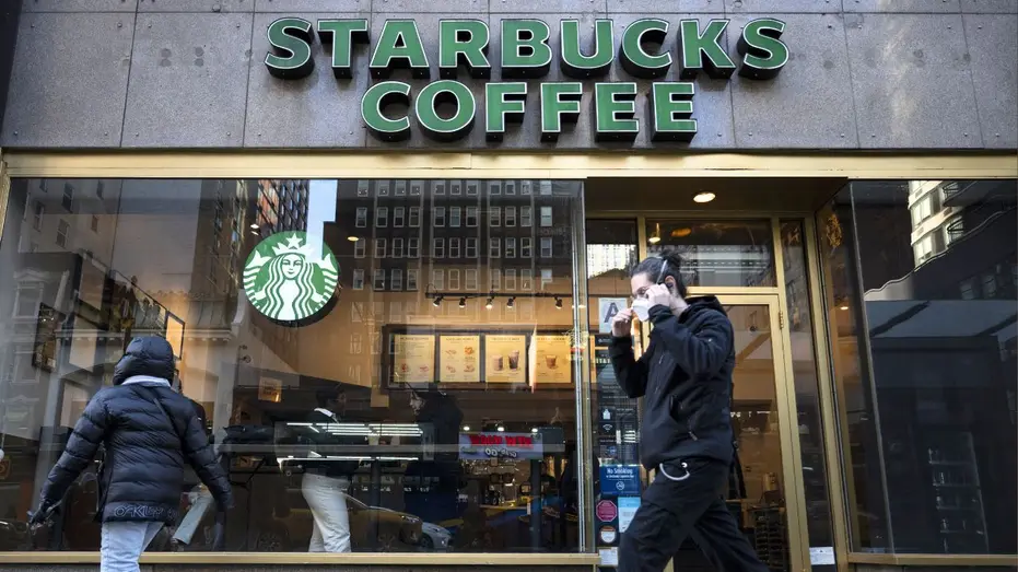 A shot of a Starbucks store in Manhattan.