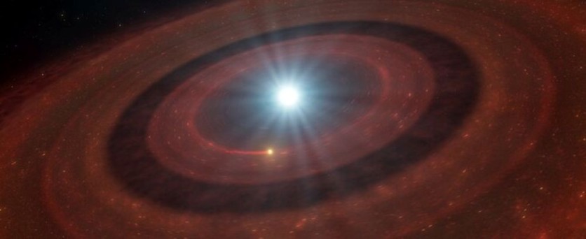 Artist’s impression debris disc around white dwarf