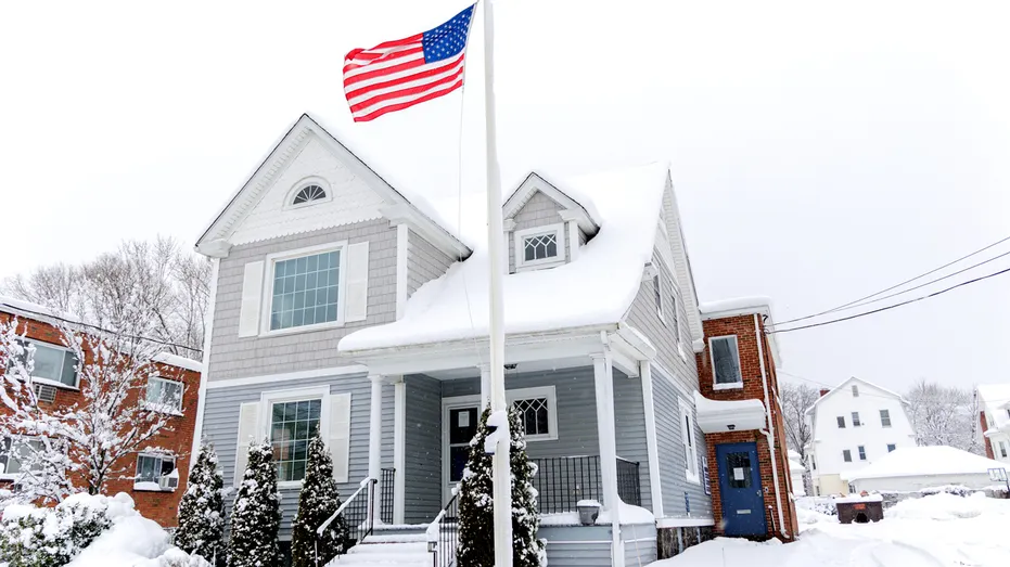 A home in snow.