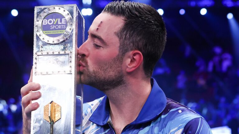 World Grand Prix Darts: Luke Humphries relieved to end losing streak in major finals after comeback win over Gerwyn Price | Darts News